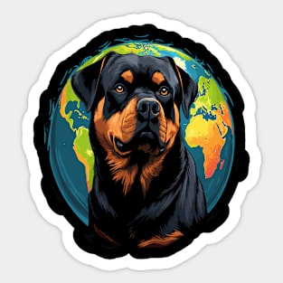 Rottweiler Earth Day Sticker
